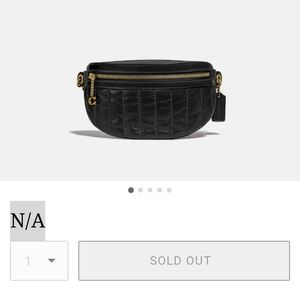 Coach quilted belt bag